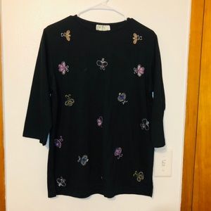 VINTAGE The Quacker Factory Blouse size M